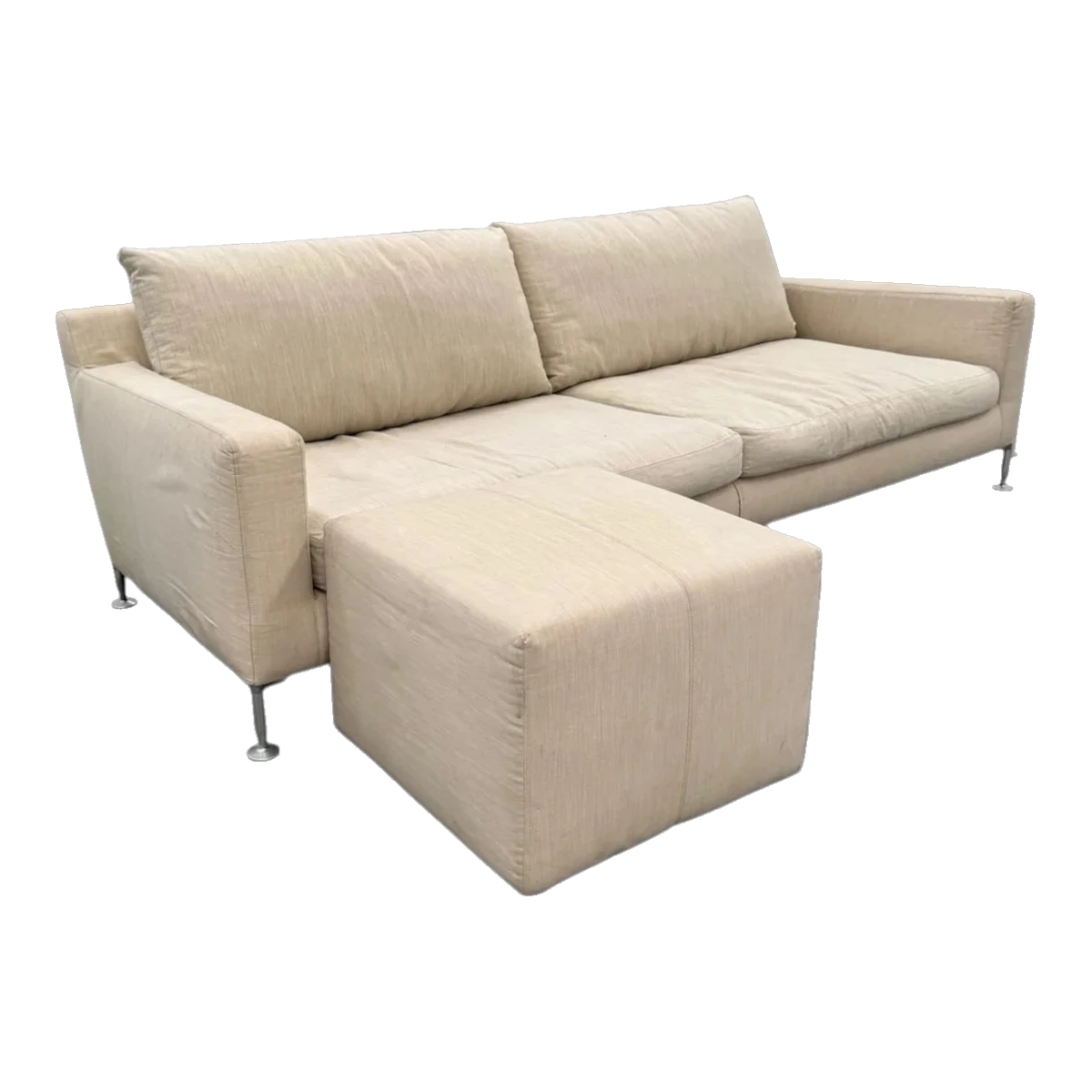 Shop Authentic B&B Italia 'Harry' Sofa & 'Charles' Ottoman by Shop Authentic B&B Italia 'Harry' Sofa & 'Charles' Ottoman by