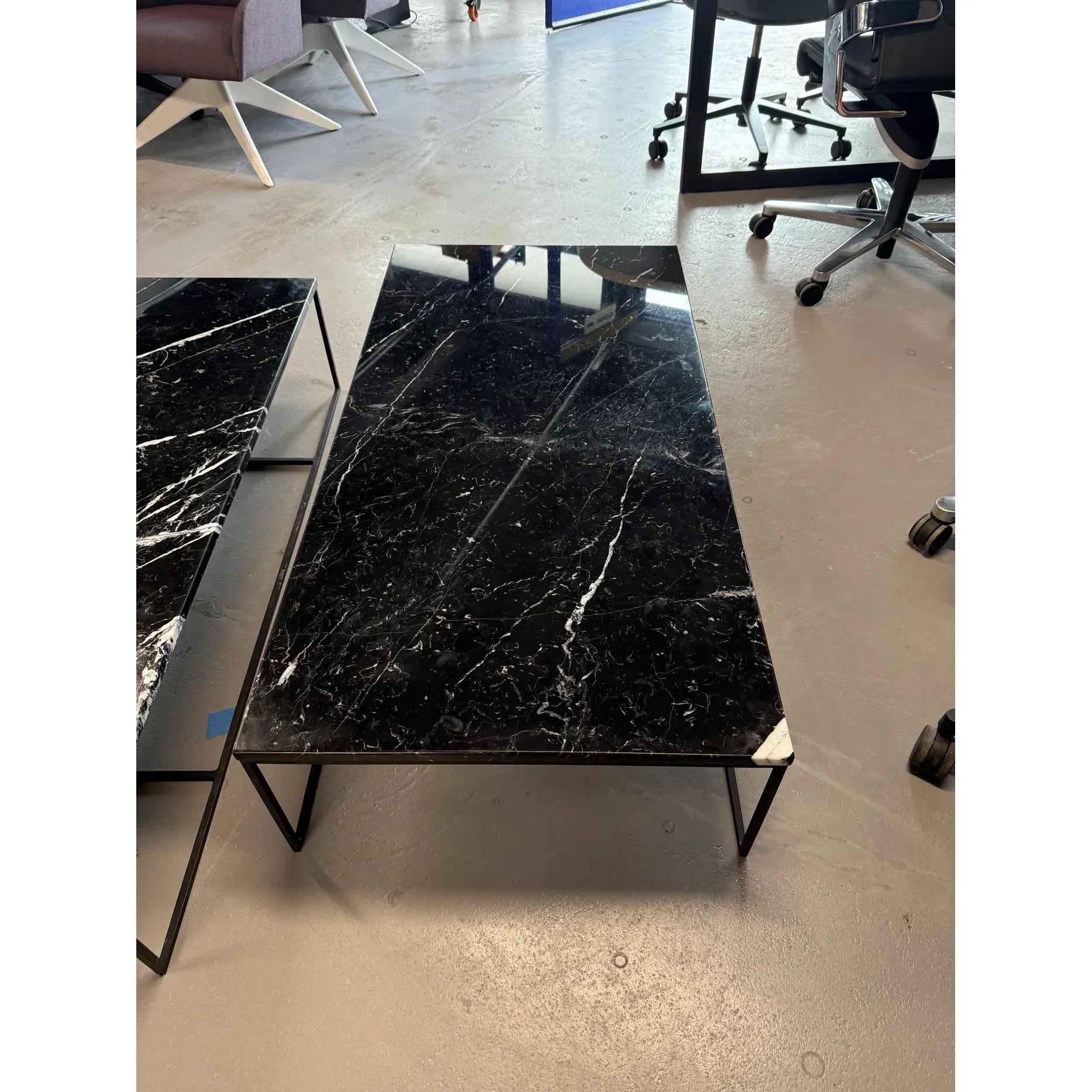 Minotti Calder Coffee Table – Marble Top / Metal Base | Bazaa | Designer, Vintage and Antique Furniture