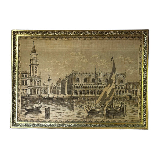 Vintage Framed Venice Tapestry