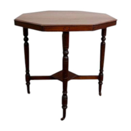 Antique Edwardian Walnut Centre Table with Excellent Wood Grain