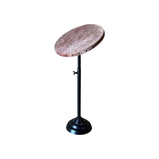 Adjustable Velvet Display Stand With Brass Stud Detail