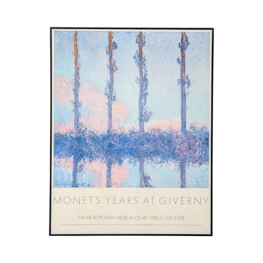Claude Monet 'Poplars' MET Exhibition Poster, 1978