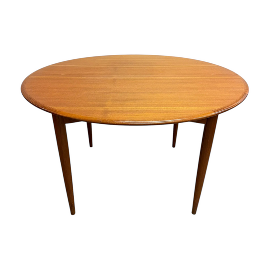 Mid Century Parker Teak Round Extension Dining Table*