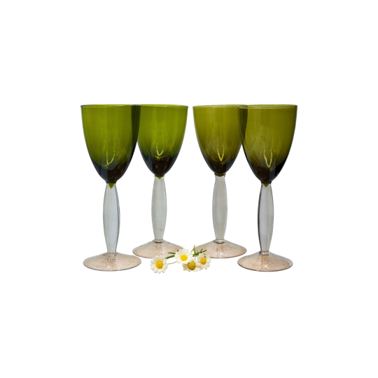 Olive Green Wine Glasses