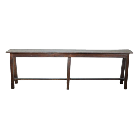 Vintage Wooden Bench No. 93 – Slim Depth, Approx. 198 cm L