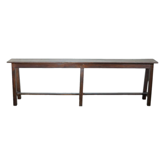 Vintage Wooden Bench No. 93 – Slim Depth, Approx. 198 cm L