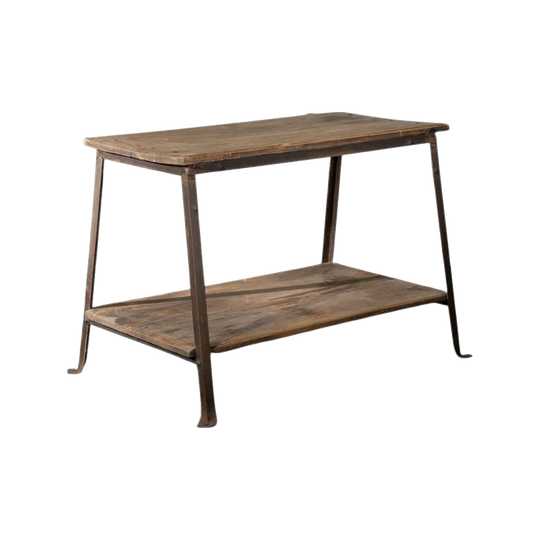 Vintage Wooden Table / Bench, Multi‑Purpose, No. 98
