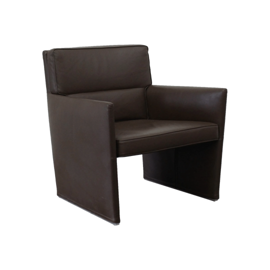 B&B Italia Posa Armchair – Italian Design by Antonio Citterio - Brown Leather