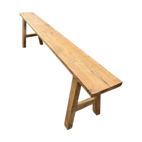 Long Organic Reclaimed Teak Bench, 180 cm