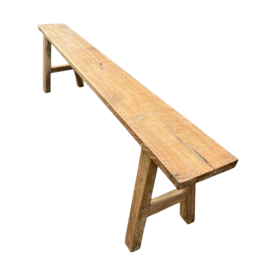 Long Organic Reclaimed Teak Bench, 180 cm