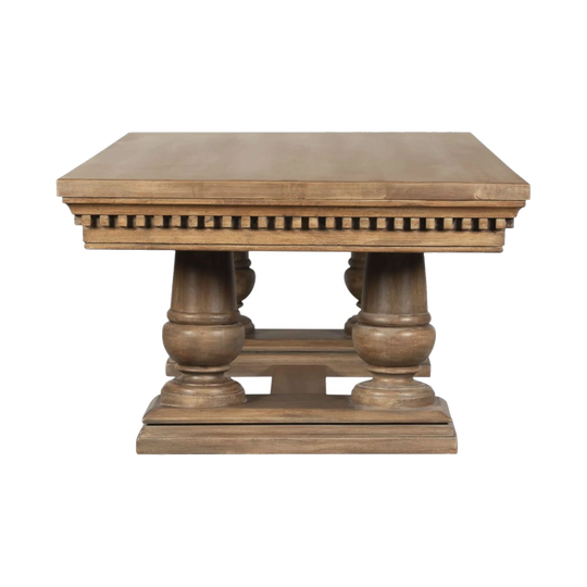 Wisteria Laurent Coffee Table, Biscuit Finish, Solid Mango Wood