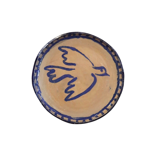 Large Ceramic Blue Serving Plate
