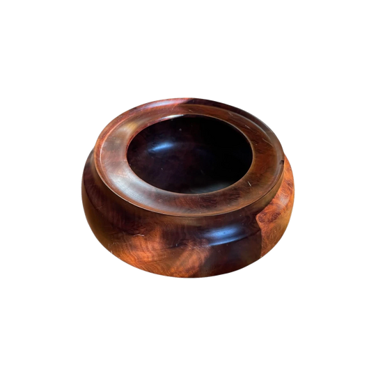 carved solid timber bowl