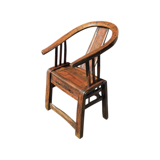 Chinese elm 'horse-shoe' chair in the Ming style, Qing Dynasty, 19th c.