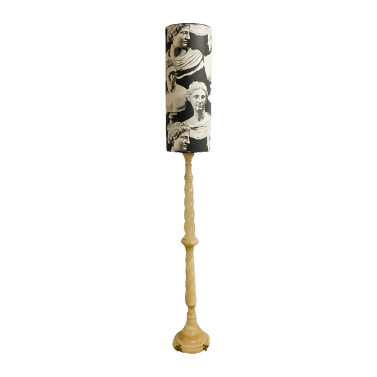 Rare 1940s Alabaster Twisted-Column Floor Lamp Base – Shade Sold Separately