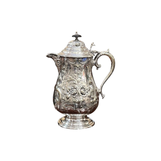 Victorian Silver-Plated Mask Head Tankard Jug, c.1880