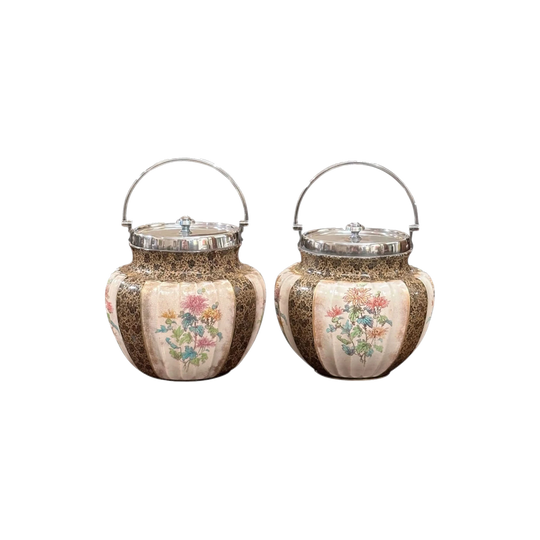 Pair of Doulton Burslem Biscuit Barrels, c.1880