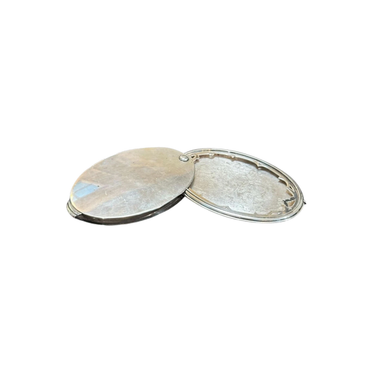 English Oval Sterling Silver Picture Frame, Hallmarked, c. 1885