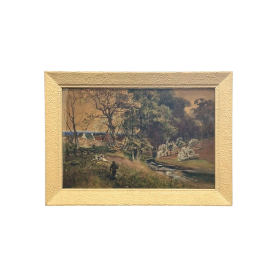 Orchard – Seton, Original Oil Painting by George Gray (Scottish, 1830–1910), Framed