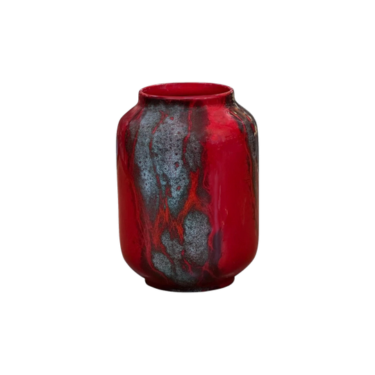 Royal Doulton Burslem Artwares Flambe Fanling Vase, c.2000, Red Glaze