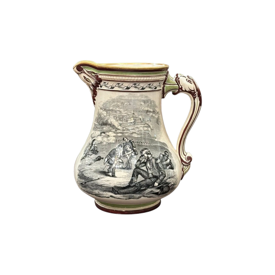 S. Alcock and C. G. Hill Pottery Royal Patriotic Jug, Burslem, c. 1854