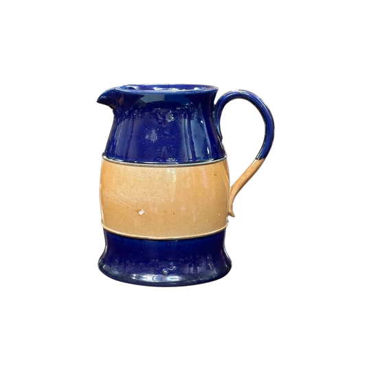 Royal Doulton Blue-Banded Salt-Glazed Whisky Jug, c.1890