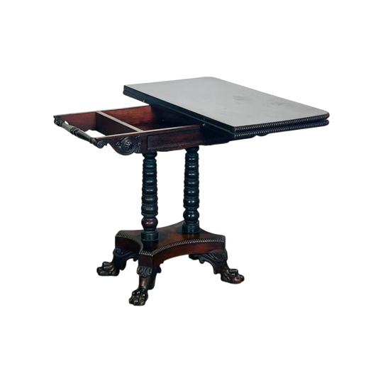 Antique Anglo-Indian Regency Period Indian Rosewood Card / Games Table, 1811–1820