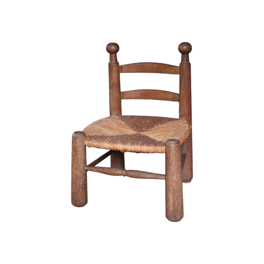 Charles Dudouyt Low Oak Chair