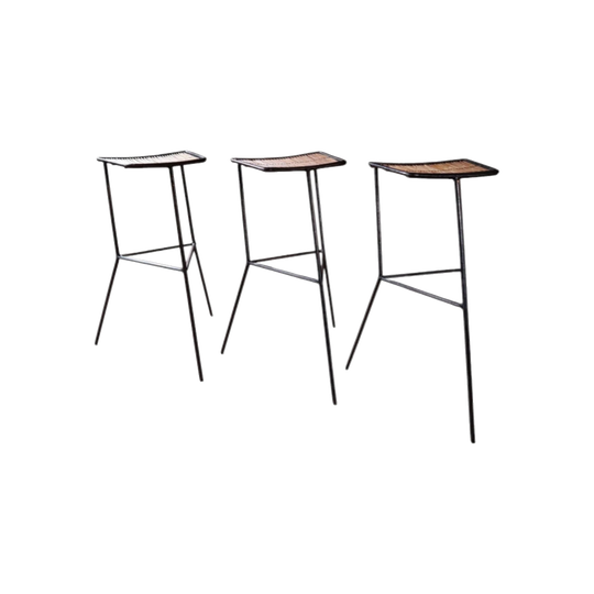 Rattan & Iron Bar Stools