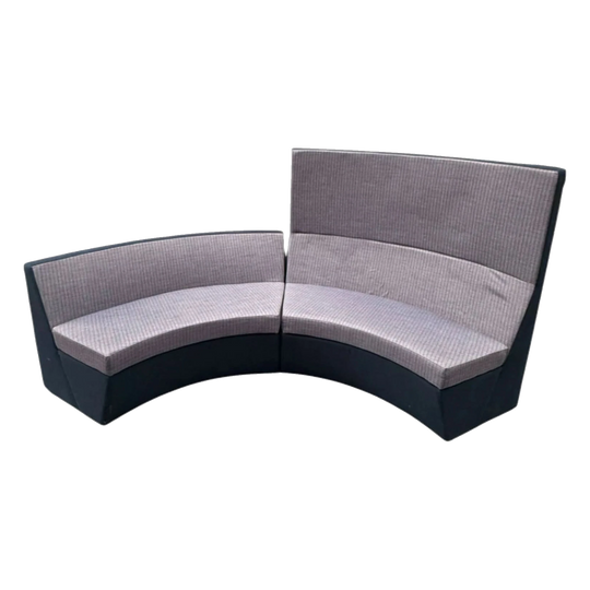 Architectural Two-Tone Blue Modular Office Sofa