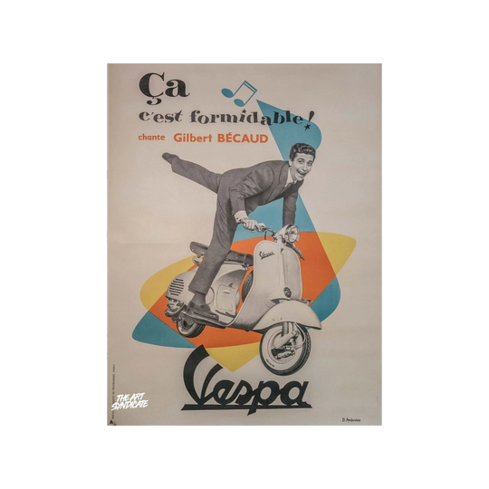 Vespa Vintage Poster by D’Ambroise, France, 1953