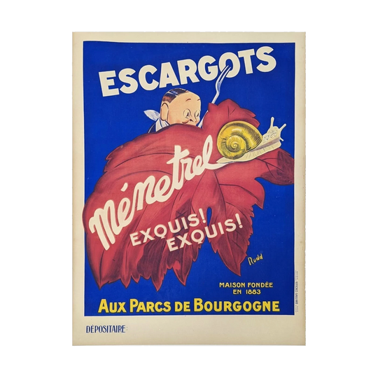 Escargots Memetrel Vintage Poster, 166 × 127