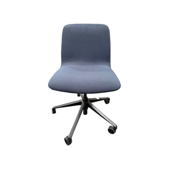 Jardan Mina Studio Chair – Blue Fabric / Black Metal Base