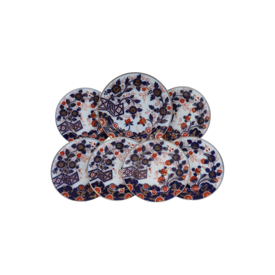 Fischer & Mieg hand painted Imari pattern dessert set