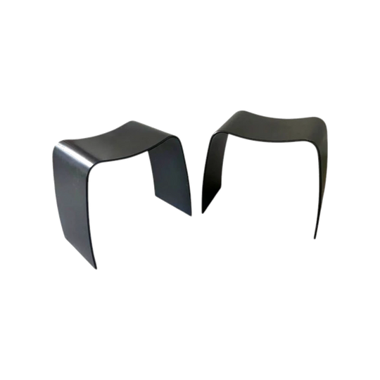 Jørgen Møller ‘M’ Stools in Black, Stamped