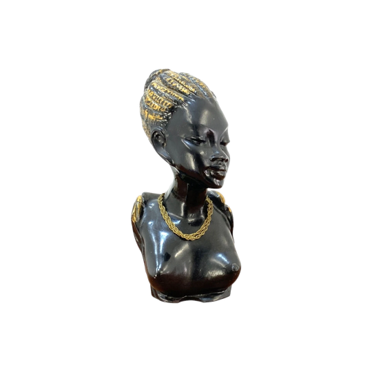 Mid-century Plaster Bust of an African Lady