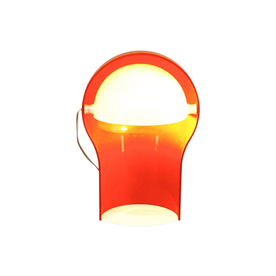 Artemide Telegono Table Lamp in Orange by Vico Magistretti