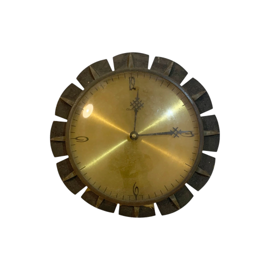 Bronze Metal Flower Wall Clock with New Movement Installed