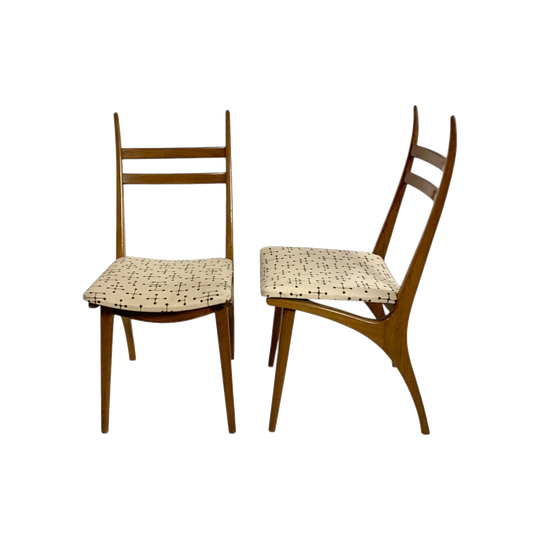 Teak Occasional Chairs with Eames Upholstery