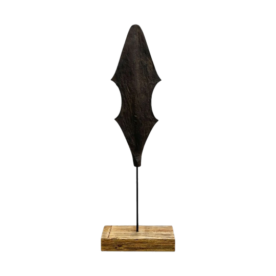 Traditional African Iron Plate Currency on Stand, Nigeria/Cameroon