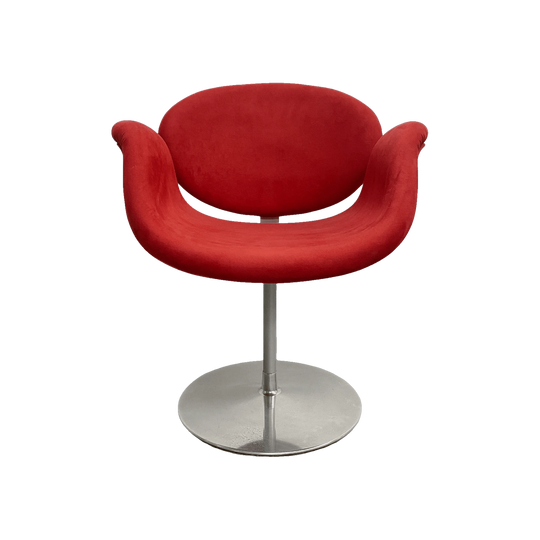 Artifort Little Tulip Swivel Armchair by Pierre Paulin, Scarlet Red, 1960s Design