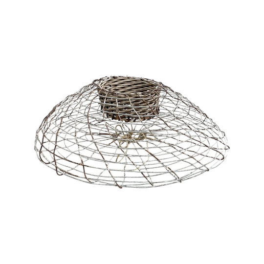 Vintage Woven Wire and Cane Lobster Pot