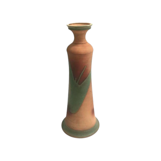 Peter Collier Hand-Thrown Terracotta Drip-Glazed Pottery Vessel, Signed, 64 cm H