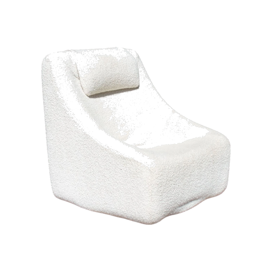 Grant Featherston Numero IV High-Back Chair — White Bouclé