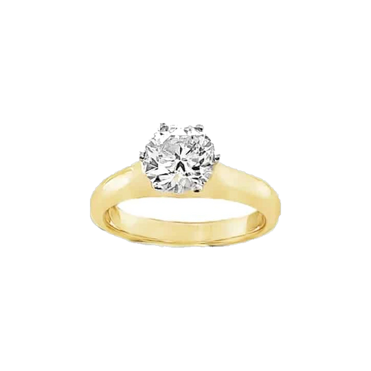 Rosendorffs 18ct Yellow Gold Diamond Solitaire Ring, Round Brilliant Estimated 1.01 ct (G–H, SI1), Six-Claw Setting
