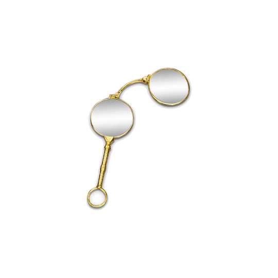 Engraved 14ct Gold Lorgnettes, England, c.1880