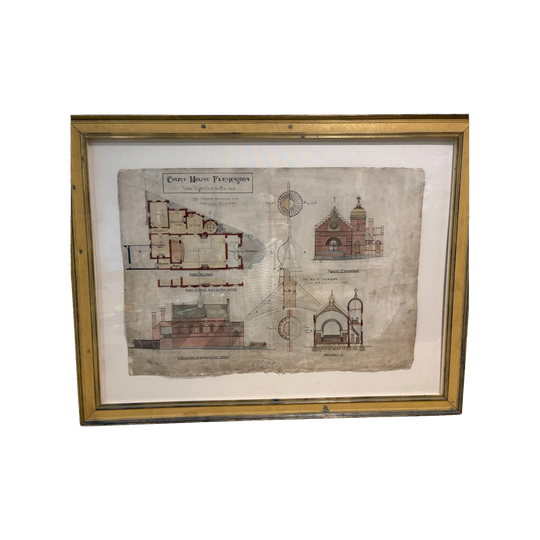 Original Architectural Drawing, Flemington Court House — Signed and Dated, 22 July 1891