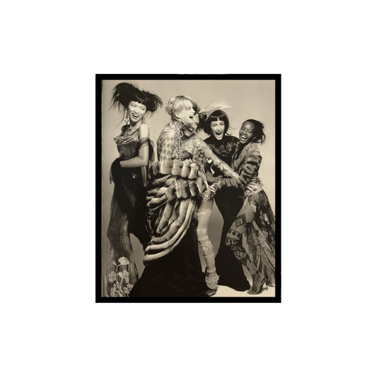 Patrick Demarchelier, "Ling, Kyle, Rhea, Danielle, Kiara, Paris" – Vintage Photogravure, Negative 1997, Print 2000 (Rizzoli, Italy), Framed