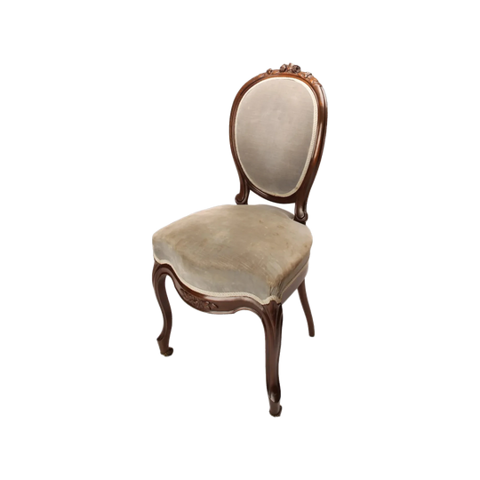 Antique French Louis Philippe Beech Dining Chairs, Set of 8 with 2 Carvers, 19th Century