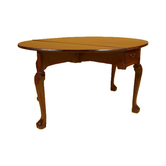 English George II Cuban Mahogany Oval Drop-Side Gateleg Dining Table, c. 1760